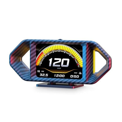 OBD2 HUD Head Up Display, Digital Speedometer Gauge for Car Truck SUV, Real-Time Speed/RPM/Fuel Economy Monitor, Plug & Play OBDII GPS HUD with RGB Light