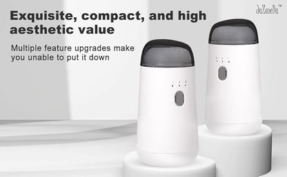 Waterless Diffuser for Essential Oil, Rechargeable Mini Aromatherapy Diffuser for Home & Car, Portable Cordless Design, Fits Car Cup Holder, 3 Mist Levels, 2-Hour Timer, Type-C Charging