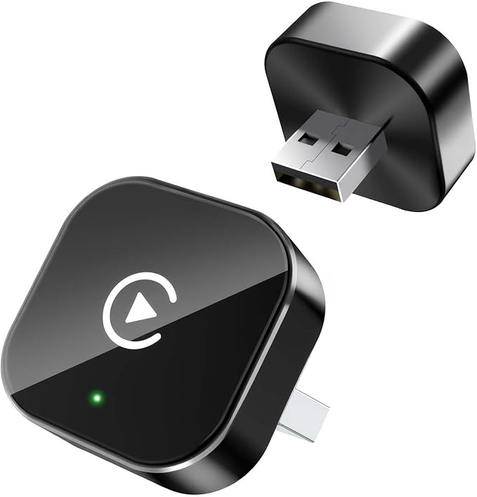 Wireless Adapter Convert Wired to Wireless for CarPlay＆Android Small Size, Plug and Play, Fast and Stable Connection