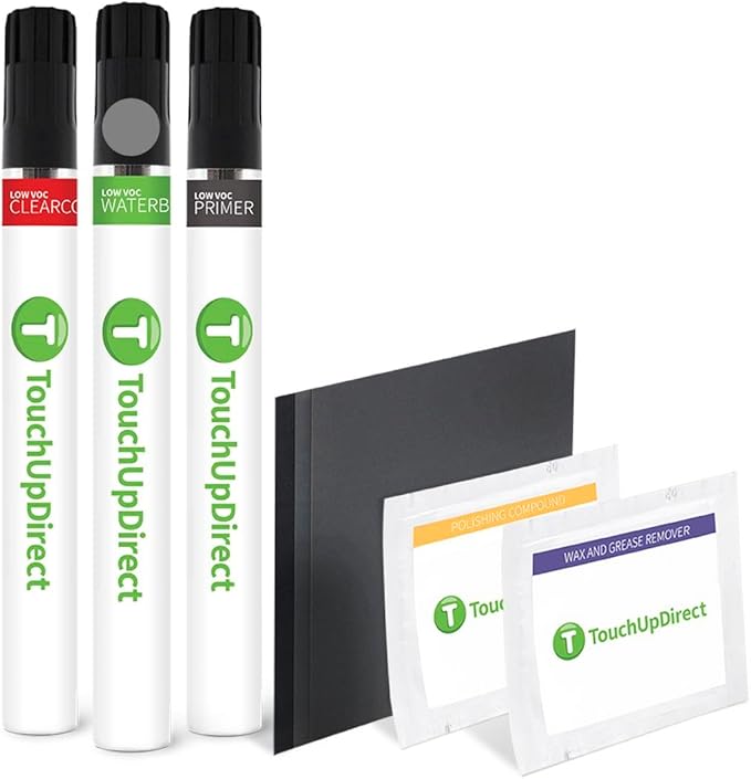 TouchUpDirect 1L0 Cutting Edge Metallic Compatible with Toyota Exact Match Touch Up Paint Brush - Platinum Kit