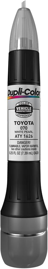 Dupli-Color ATY1626 Scratch Fix All-In-1 Exact-Match Automotive Touch-Up Paint – Toyota White Pearl – 0.25 oz. Paint Pen, 0.5 Fl Oz (Pack of 1)