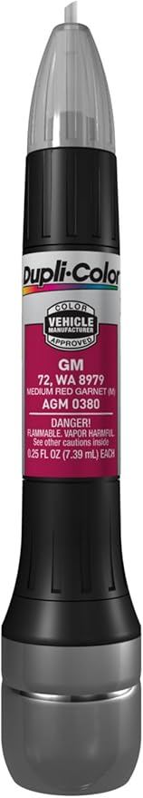 Dupli-Color AGM0380 Scratch Fix All-In-1 Exact-Match Automotive Touch-Up Paint – General Motors Medium Red Garnet – 0.25 oz. Paint Pen