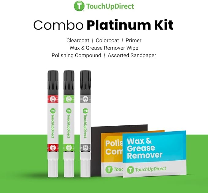 TouchUpDirect 6V7 Army/Dark Green Compatible with Toyota Exact Match Touch Up Paint Combo - Platinum Kit