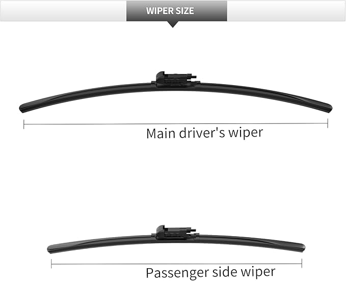 Front Windshield Wipers, 2-Piece Set for BMW 3 Series 330i 330e M340i 2019 2020 2021 2022 2023 2024 2025, Automotive Replacement Front Wiper Blades for Car Window