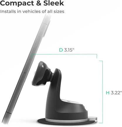 iOttie iTap 2 Magnetic Dashboard Car Mount Holder || Cradle for Samsung Galaxy S22, Google Pixel 7, Motorola Moto G, OnePlus 10, Sony Xperia & Other Android Smartphones