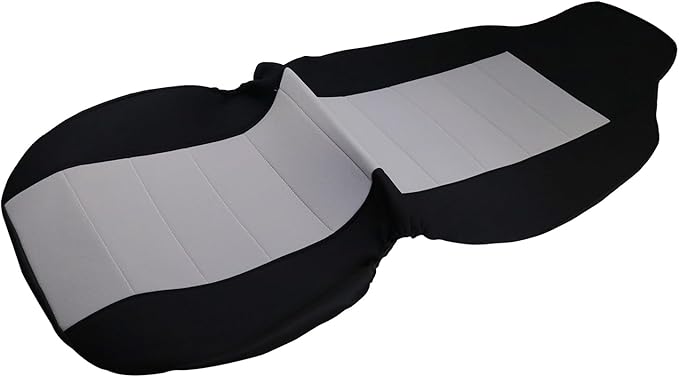 Front Car Seat Covers for 2004-2012 Ford Ranger, Front High Back 60/40 Split Bench Seat Covers with Molded Headrests for Ford Ranger 2004 2005 2006 2007 2008 2009 2010 2011 2012 (Light grey)