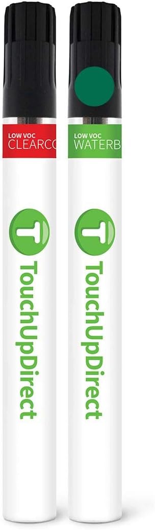 TouchUpDirect DAN Hakone Green Compatible with Toyota Exact Match Touch Up Paint Brush - Essential Kit