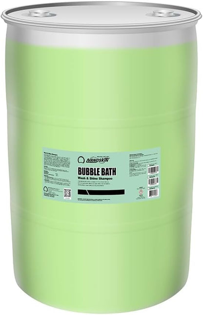 Nanoskin BUBBLE BATH Foaming Car Wash Shampoo 55 Gallons - Works with Foam Cannon, Foam Gun, Bucket Washes, Car Soap for Pressure Washer | For Car, Truck, Motorcycle, RV & More | Green Apple Scented