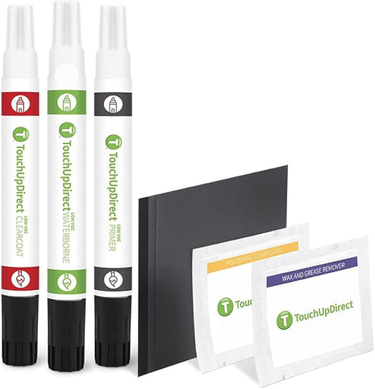 TouchUpDirect 040 Super White Compatible with Toyota Exact Match Touch Up Paint Combo - Platinum Kit