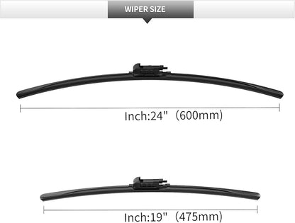 Front Rain Wiper Blades, 2-Piece Set for BMW 3 Series 320i 328i 328d 330i 330e 335i 340i 2014 2015 2016 2017 2018,Automotive Replacement Wiper Blades for Car Window