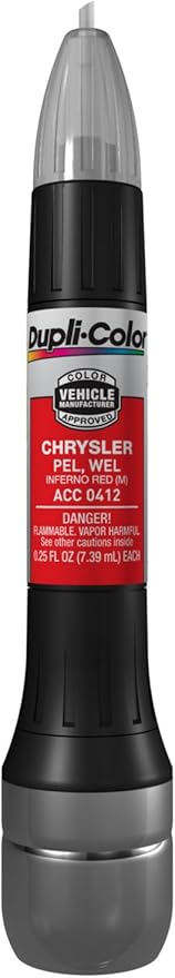 Dupli-Color ACC0412 Scratch Fix All-In-1 Exact-Match Automotive Touch-Up Paint – Chrysler Inferno Red – 0.25 oz. Paint Pen