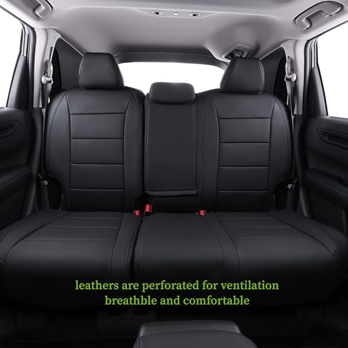 coverdream Custom Seat Covers Compatible with Select Honda CRV 2015 2016 Models - Leatherette (Black,Full Set)