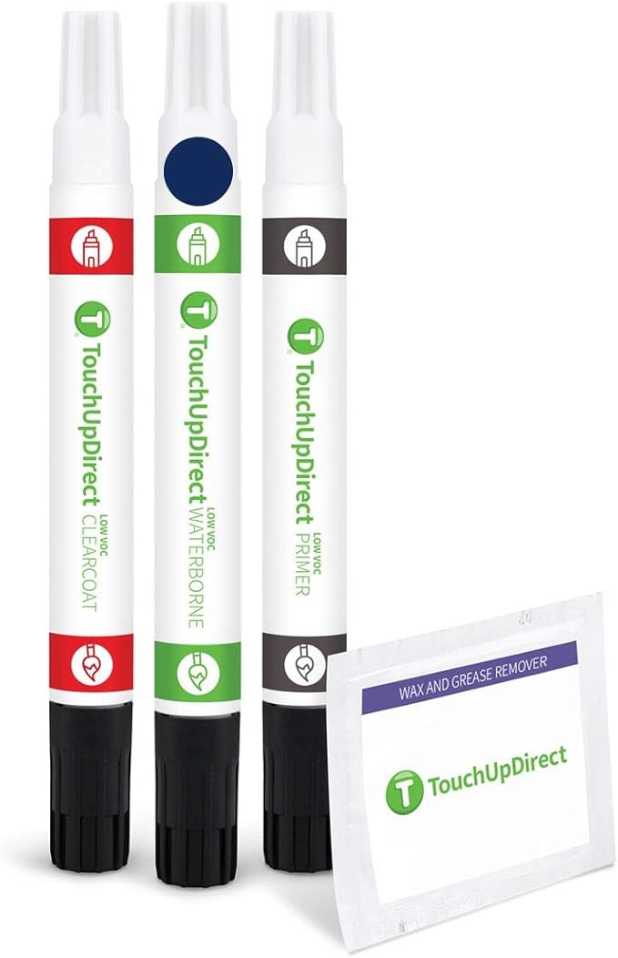 TouchUpDirect 8T5 Blue Ribbon/Dark Blue/Orion Blue Pearl for Toyota Exact Match Touch Up Paint Combo - Preferred Package