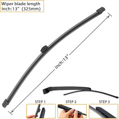 AUTOBOO 26"+22" Windshield Wipers Blades Replacement for Porsche Cayenne 2019-2025 with 13 Inch Rear Wiper Blade -Original Factory Quality (Pack of 3)