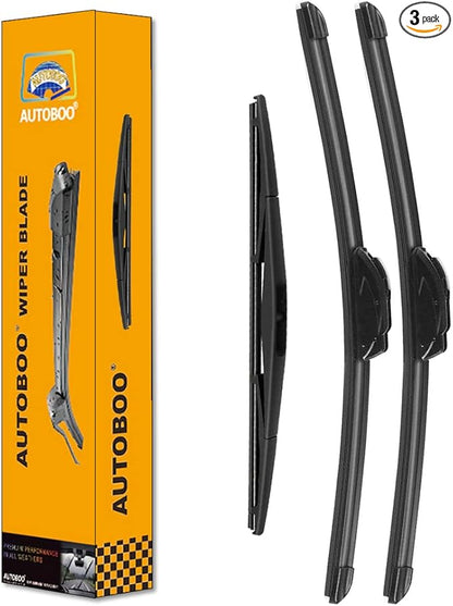 AUTOBOO 26"+17" Windshield Wipers with 14" Rear Wiper Blade Replacement for 2014-2018 Subaru Forester Outback Legacy-Original Factory Quality (Pack of 3)