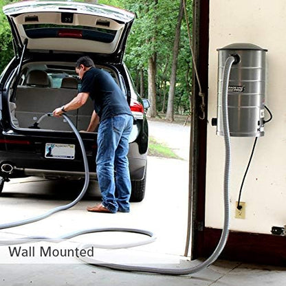 VacuMaid GV30PRO Wall Mounted Garage and Car Shop Vacuum Cleaner with 30 ft. Hose, Tools, and 7 Gallon Bag