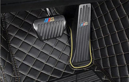 Custom All-Weather Protection Leather Car Floor Mats for Cars Sedan SUV Sports Car Waterproof Floor Mat (All RED)