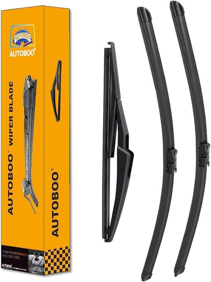 AUTOBOO 22"+20" Windshield Wipers with 11" Rear Wiper Blade Replacement for Jeep Renegade 2015 2016 2017 2018 2019 2020 2021 2022 2023-Original Factory Quality (Pack of 3)