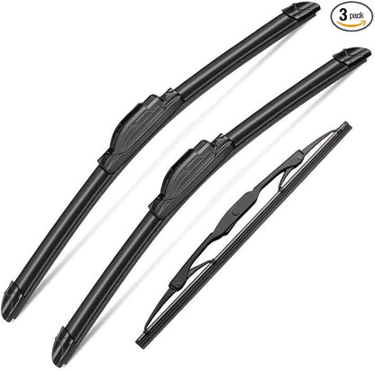 3 Wipers Set for Hummer H2 2003 2004 2005 2006 2007 2008 2009, Original Equipment Windshield Wiper Blades Front - 16"+16" with 10 Inch Rear Windshield Wiper Blade (Pack of 3) J- HOOK