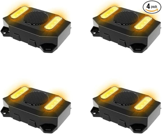 102dB Reversing Backup Alarm & Light Warning System – 12-24V Beep Sound Safety Alert for Vehicles (4PCS)