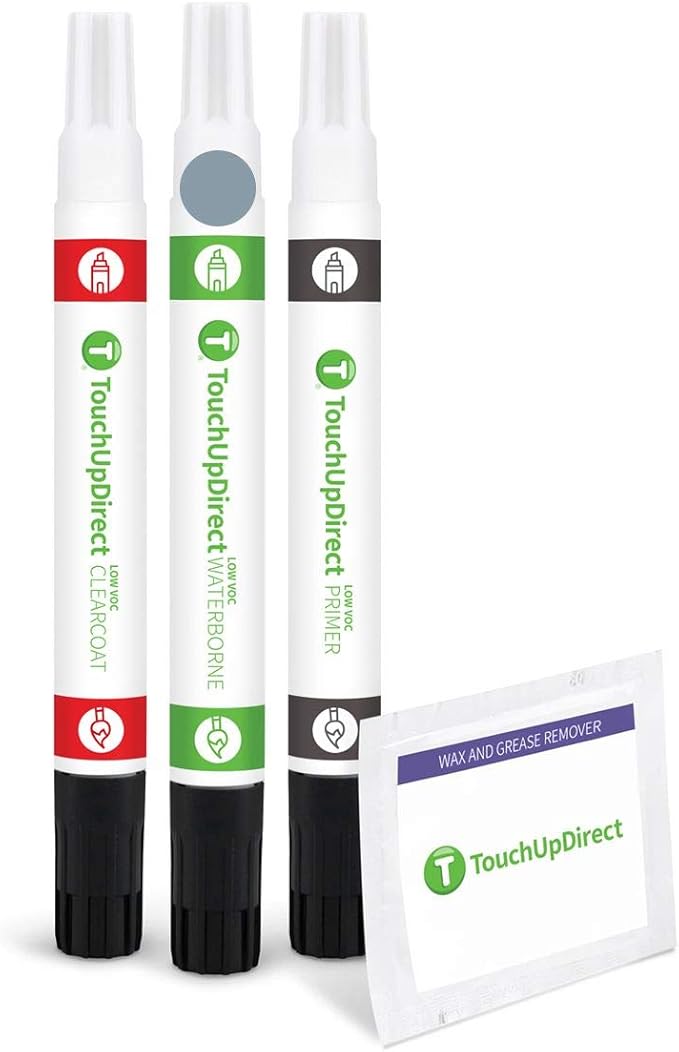 TouchUpDirect 8R3 Pacific Blue Metallic Compatible with Toyota Exact Match Touch Up Paint Combo - Preferred Kit
