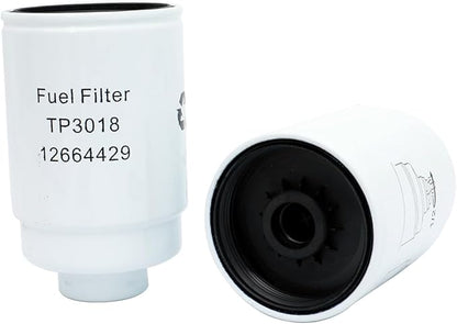 FKG Fuel Filters 6.6L Duramax Diesel TP3018, TP3012, 12664429, 12633243 fit for 2001-2016 Chevy Silverado 2500HD 3500HD (6.6L Duramax Diesel), 2001-2016 GMC Sierra 2500HD 3500HD (6.6L Duramax Diesel)
