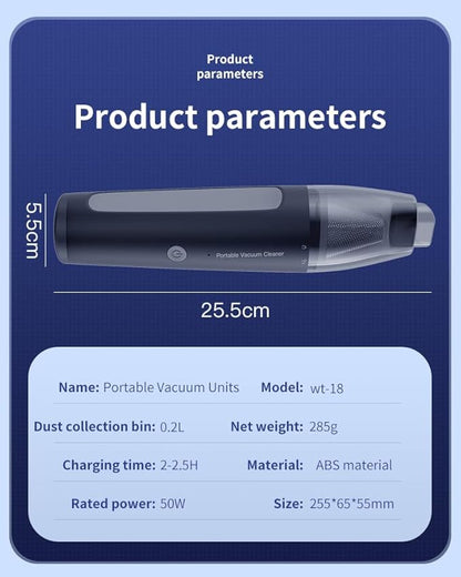 Mini Handheld Vacuum, 13000PA Portable Cordless Car Vacuum Cleaner, Suction and Blow 2 in 1 Dust Removal Vacuum Cleaner for Car, Mouse, Keyboard, Laptop, Home, Kitchen, Office(Mint Green)