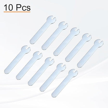 HARFINGTON 10pcs Small Wrench 4x66x1.5mm Metric U-Shaped Single Open Ended Spanner Super Thin Flat Head Galvanizing Wrench for Automotive Repair Furniture Assembly