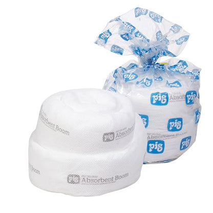 New Pig Oil Boom - Oil-Only Absorbent Boom - 2 Pack - 8" x 20' Boom - Absorbs up to 24 gallons per Boom - BOM409
