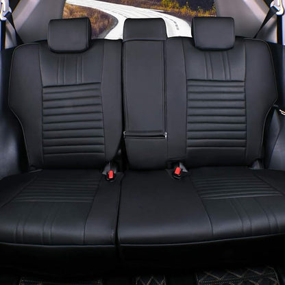 EKR Accord Car Seat Covers for Cars Honda Accord EX,EX-L,Sport,Sport SE,Touring 2017,Rear Row W/Split,Car Seat Covers Full Set,Leather Seat Covers Front Seats & Back-Leather(Black)