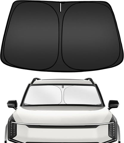 ARISMOTOR Windshield Sun Shade for Kia EV9 2024-2025, Custom Fit Foldable Front Window Sunshade Sun Visor Protector, Block UV Rays Keep Your Car Cooler