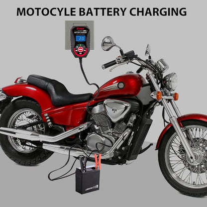 KATBO Battery Charger, 2Amp Battery Maintainer, car Battery Charger 6V 12V, trickle Charger for Car Battery, Motorcycles, Lawn Tractors, Marine AGM, Gel, SLA,Wet