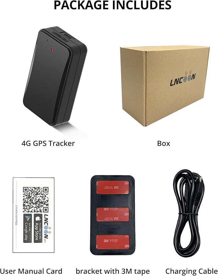 Car GPS Tracker, Tracking Devices for Cars 10000mAh Large Battery Waterproof, Real-Time Tracking Anti-Theft Alarm Notifications Built-in Magnet Via Mobile App, LL301