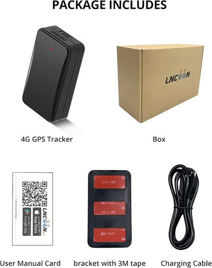 Car GPS Tracker, Tracking Devices for Cars 10000mAh Large Battery Waterproof, Real-Time Tracking Anti-Theft Alarm Notifications Built-in Magnet Via Mobile App, LL301