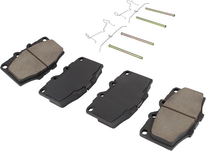 Premium Ceramic Front Brake Pads (1001-0137C) Compatible with Toyota 4Runner 1986-1988, Toyota Land Cruiser 1976-1989, Toyota Pickup 1986-1988
