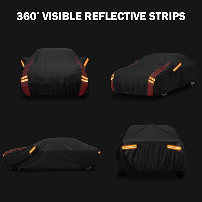Car Cover Automobiles Waterproof All Weater Compatible with Jeep Wrangler Cover 2 Door, Outdoor Full Exterior for Covers Fits JK JL TJ YJ CJ
