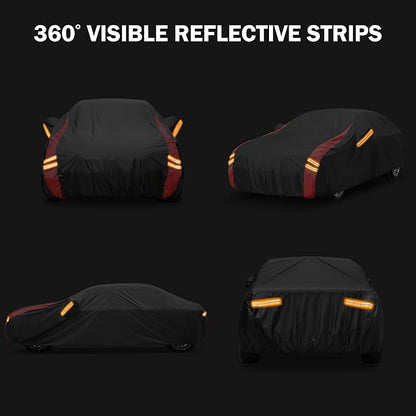 Car Cover Automobiles Waterproof All Weather for for Sports Coupe Fit Coupe Buick Lesabre,Cadillac de Ville/Eldorado,Chevrolet El Camino/Impala,Dodge Charger etc.(See Size Chart)