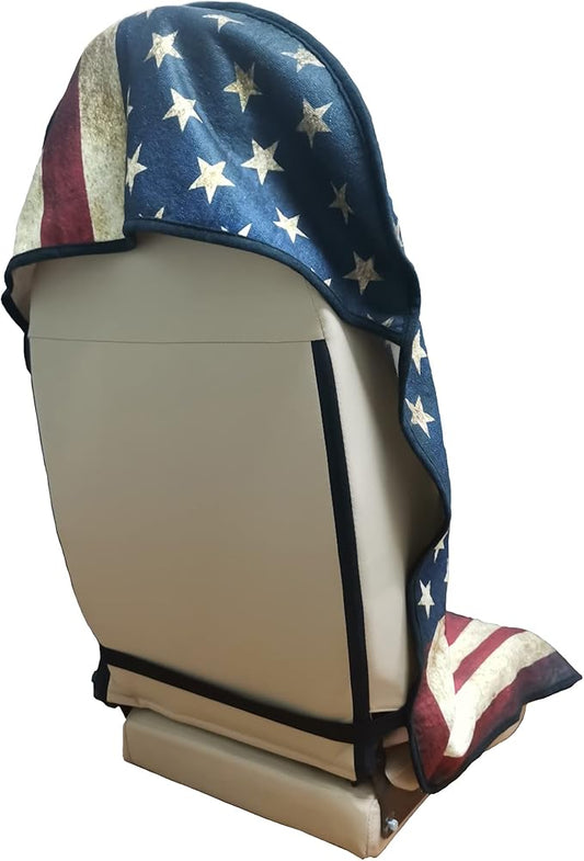 Car Seat Cover Protector Front Seats,for Gym Workout,Running,Swimming,Beach and Hiking,Waterproof Sweat Towel Bucket Seat Covers for Cars SUV Trucks (American Flag, 2Pcs)