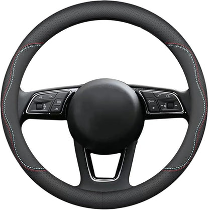 New Nappa Leather car Steering Wheel Cover, Universal 15 inch Black