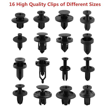 Car Push Retainer Clips 750pcs with 16 Popular Push Pins for Auto Parts - Sizes - Blue Fastener Remover Tool for Toyota, GM, Ford, Honda, Acura, Chrysler