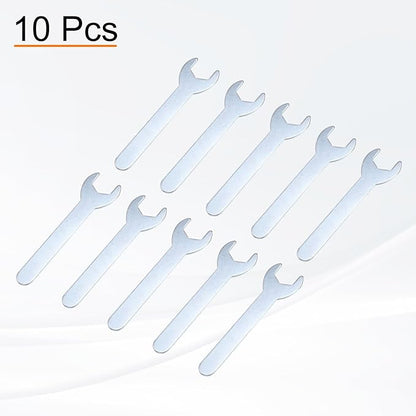HARFINGTON 10pcs Small Wrench 17x108x2mm Metric U-Shaped Single Open Ended Spanner Super Thin Flat Head Galvanizing Wrench for Automotive Repair Furniture Assembly