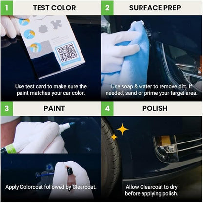 TouchUpDirect 3R3 Barcelona Red Pearl for Toyota Exact Match Touch Up Paint Combo - Preferred Package