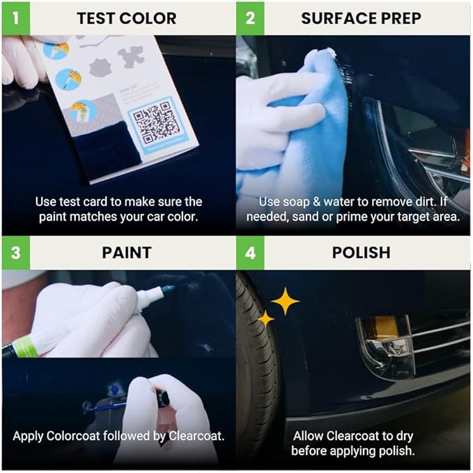 TouchUpDirect 209 Black Sand Pearl Compatible with Toyota Exact Match Touch Up Paint Combo - Essential Kit