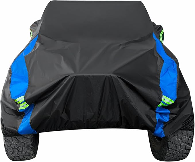Avecrew for Jeep Wrangler Cover Waterproof 2 Door, All Weather for Jeep Rain Cover for Automobiles, Outdoor Full Exterior for Jeep Covers Fits JK JL TJ YJ CJ