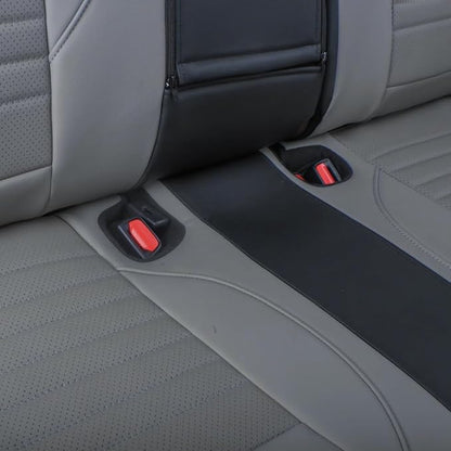 EKR Sportage Seat Covers Custom Fit for KIA Sportage EX/LX/SX 2012 2013 2014 2015 2016 Leather Car Seat Cover Full Set - Faux Leather (Black/Gray)