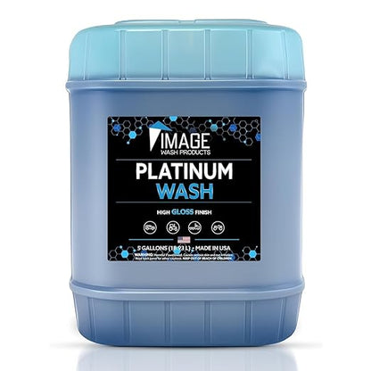 Image Wash Products - (5-Gallon Platinum Wash Car Soap – Car Wash Foam Soap for Foam Cannon & Pressure Washer | High Gloss RV/Truck Wash Soap | Bubble Gum Scent, Detailer Grade Car Soap