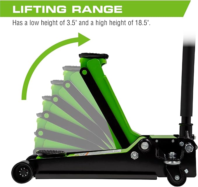 ARCAN Tools 2-Ton Low Profile Quick Rise Steel Floor Jack (A20015)