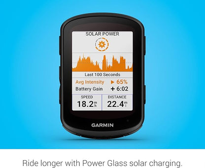 Garmin Edge 840 Solar, Solar-Charging GPS Cycling Computer with Touchscreen and Buttons, Targeted Adaptive Coaching, Advanced Navigation and More