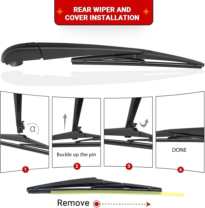 Windshield Wiper Blades Replacement for Toyota Highlander 2001-2007 / Toyota RAV4 2001-2005 Original Factory Quality Front Rear Wipers Blade Set for My Car - 22" 19" 12" (Pack of 3)