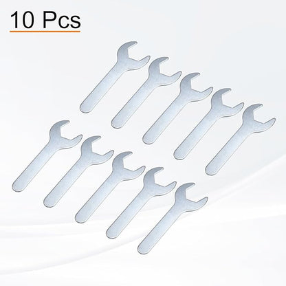 HARFINGTON 10pcs Small Wrench 24x120x2.3mm Metric U-Shaped Single Open Ended Spanner Super Thin Flat Head Galvanizing Wrench for Automotive Repair Furniture Assembly